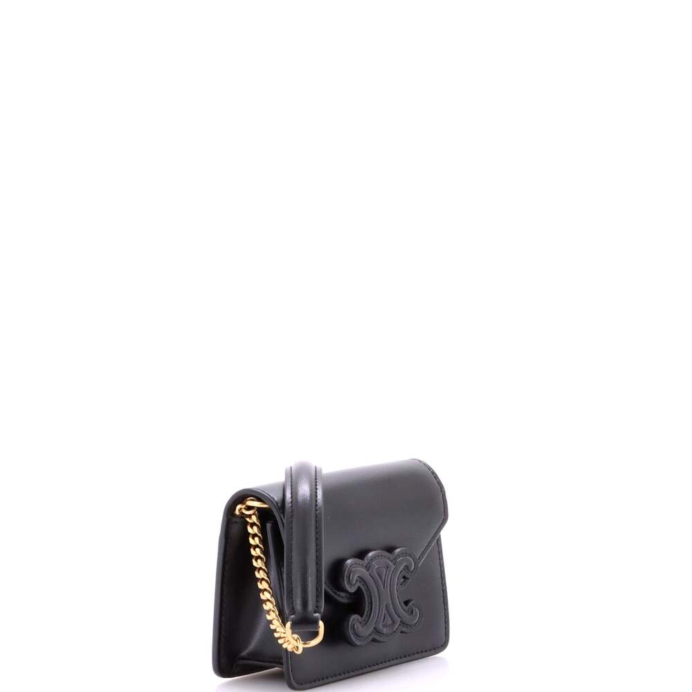 Celine Card Holder On Chain Leather #240445C98B - Picture 2 of 8